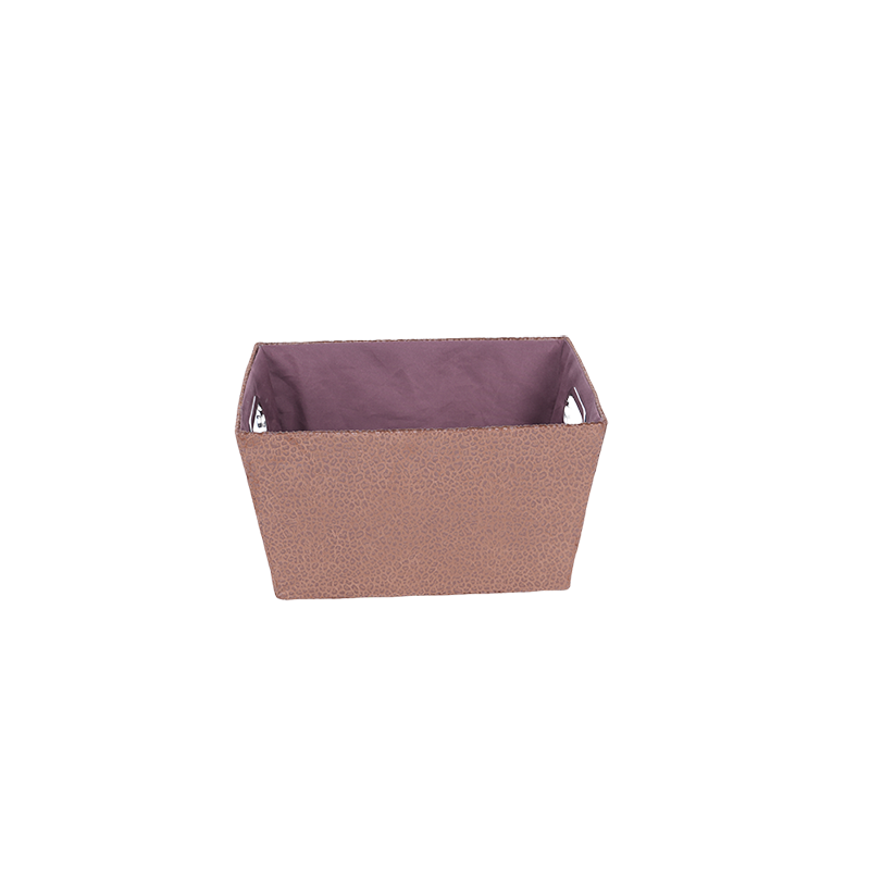 Leopard print fabric storage box