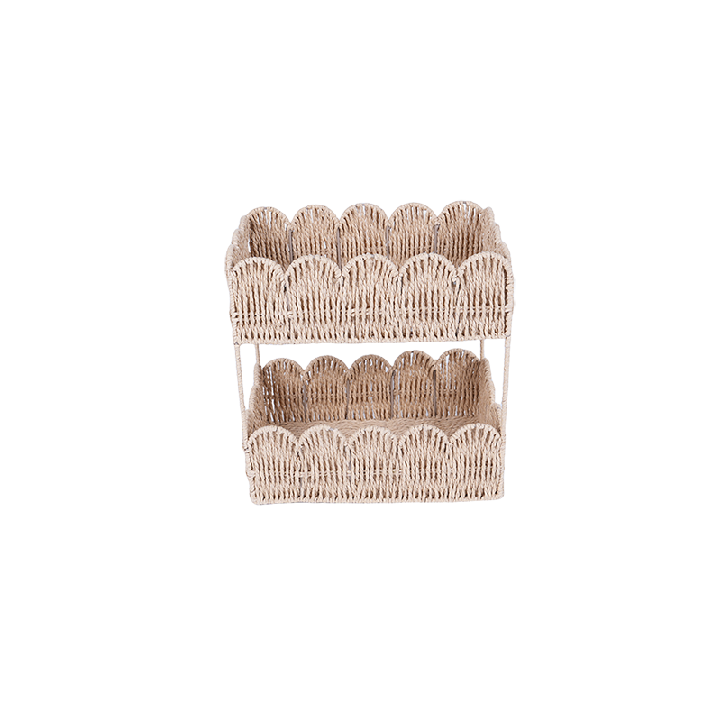 2 layers paper rope tray