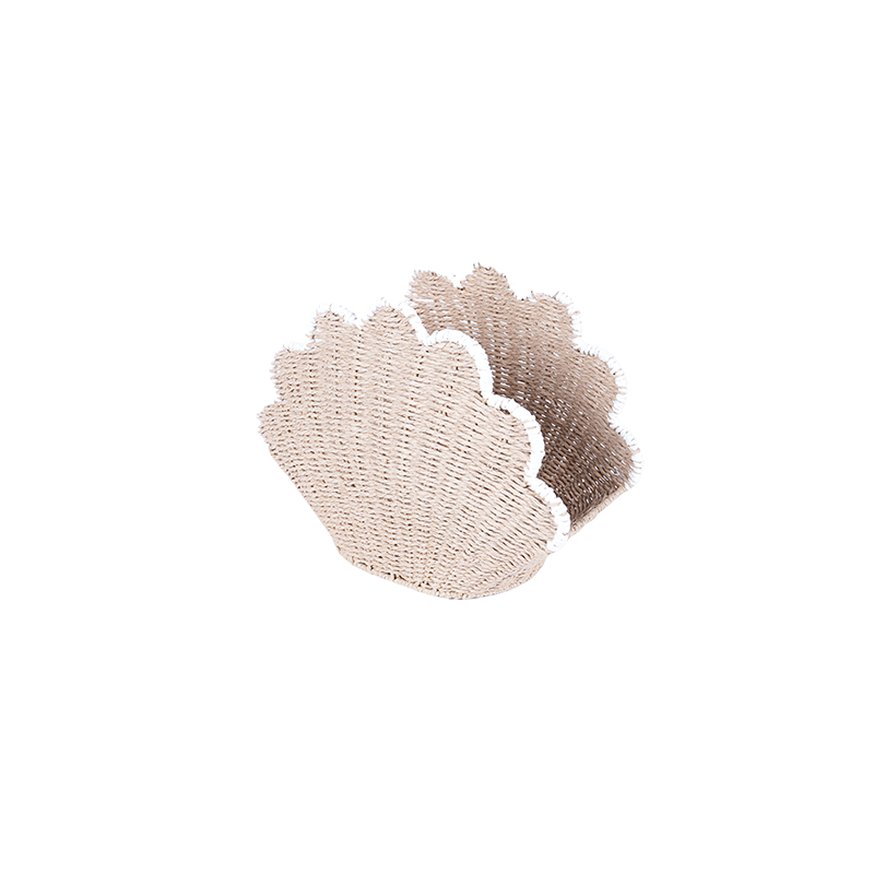 Shell-shaped paper-woven storage