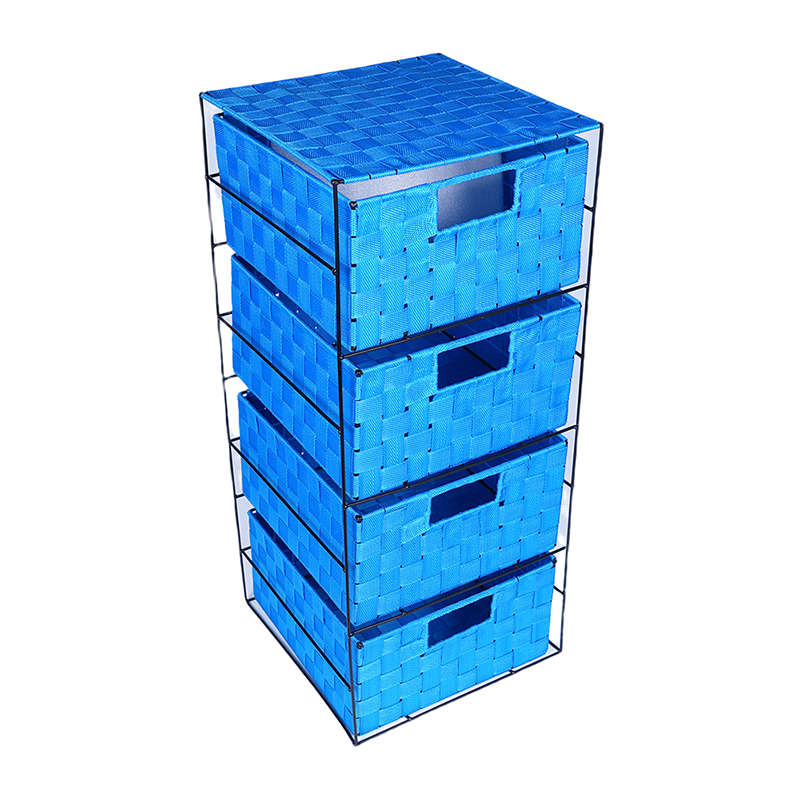 Iron frame fabric drawer storage