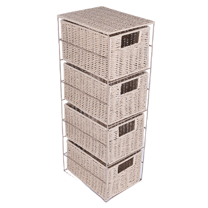 Iron frame paper drawer storage