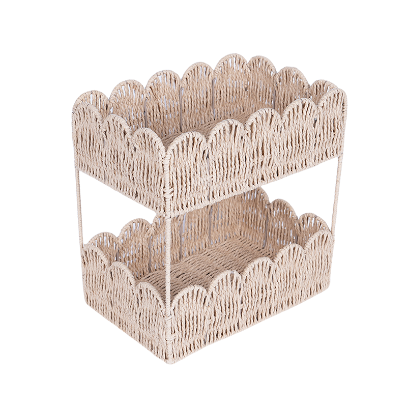2 layers paper rope tray