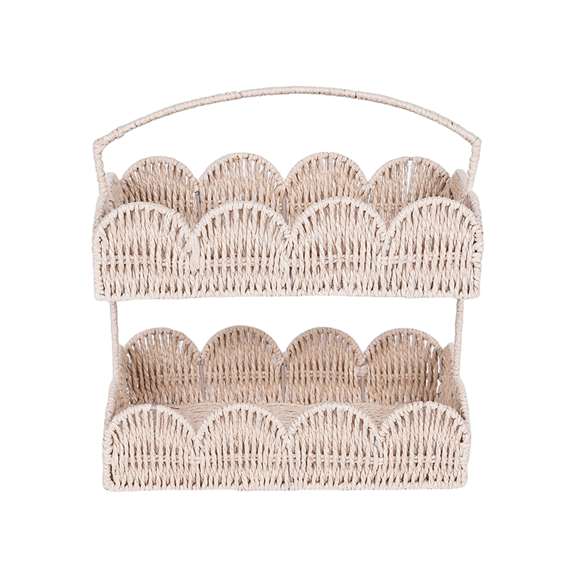 2 layers paper rope tray