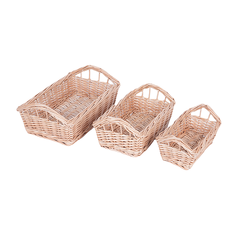 Set of 3 wicker basket