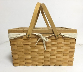 Rectangular Basket Lined with fabric Lining, Small