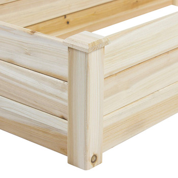 New 8' x 2' Wood Garden Raised Bed Vegetables Planter