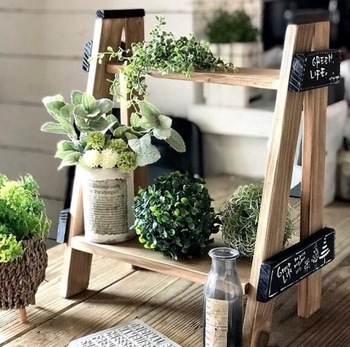 Table Plant Rackes With Blackboards 2 Sides