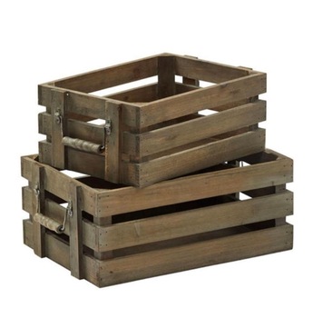 Antique Wooden Crates for Sale With Metal Handle
