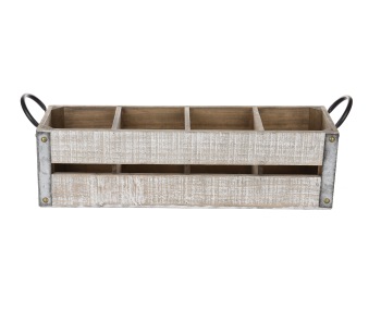 Wonderful Wooden Plant Pot With Leather Handles