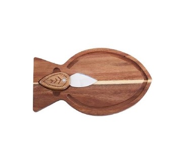 Cheese Board Set Round - Set Includes 1 Piece Cheese Knife Set