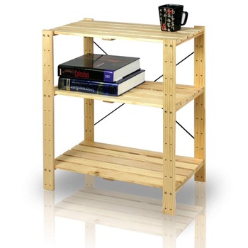 Wooden Storage Rack for Living Room