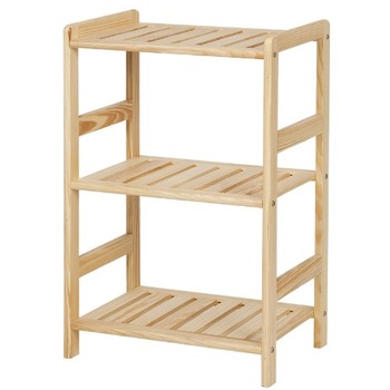 3 Tier Natural Pine Wood Shoe Racks